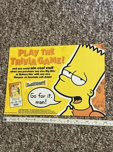 Letrero de barba de Los Simpson 7-11 publicidad Butterfinger y un juego de curiosidades - Imagen 1 de 6