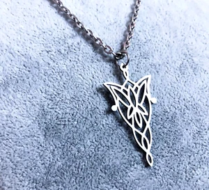 Collana elfica donna Stella del Vespro SIGNORE degli ANELLI Arwen Elfo HOBBIT - Foto 1 di 6