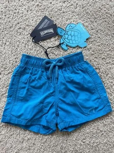 NWT AUTHENTIC VILEBREQUIN SWIM TRUNKS - WATER REACTIVE - KIDS- BLUE - 4 YEARS - Picture 1 of 7