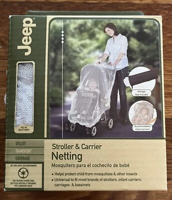 NWT Jeep Stroller & Carrier Mosquito Net Netting Cover Weather Protector - Image 1 of 4