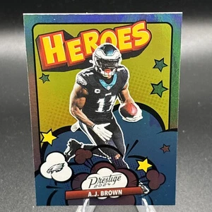 2024 PANINI PRESTIGE FOOTBALL AJ BROWN HEROES INSERT RARE RAW MINT EAGLES - Picture 1 of 2