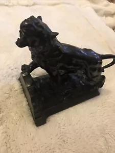 RONSON 1920 VINTAGE Löwe BUCHSTÜTZE Bronze - Bild 1 von 9