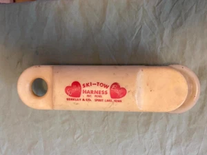 SKI TOW HARNESS WATER SKIING PULLEY SPIRIT LAKE IOWA BERKLEY PATENT PENDING VTG - Picture 1 of 9