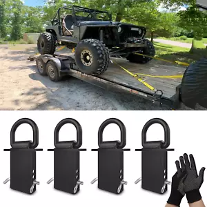 4Pcs 12000Lbs Heavy Duty Removable D Ring Stake Pocket Tie down for Utility Trai - Picture 1 of 6
