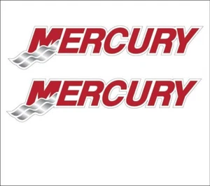 (2) Mercury Marine Boating Fishing Decals/Stickers 8" Outboard Motor T&S p104 - Picture 1 of 1