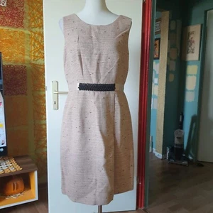 Strukturiertes Beige Shiftkleid Etuikleid Leinen-mix, Fenn Wright Manson, 44 - Bild 1 von 11