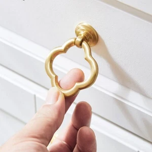 1PCS Brushed Brass Kitchen Cabinet Pulls Drawer Knobs Pulls Dresser Knobs Handle - Picture 1 of 7