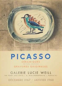 Pablo PICASSO: Madoura Keramik, bunter Vogel, Lithographie Poster - Bild 1 von 5