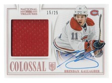 2013-14 National Treasures Colossal Jersey Auto #CO-BG Brendan Gallagher /25