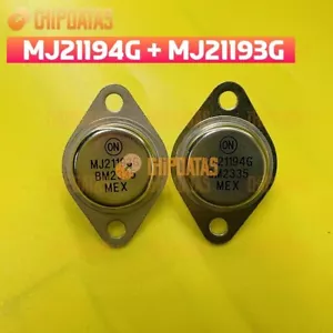 1 Paar neue MJ21194G + MJ21193G TO-3 Silikon Leistungstransistoren - Bild 1 von 1