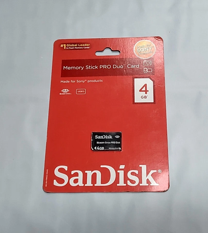 SanDisk 4GB Memory Stick Pro Duo Card for Digital Cameras/PSP (SDMSPD-4096-A11C) - Image 1 of 1