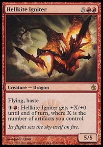 1x Hellkite Igniter Mirrodin Besieged MtG Magic Red Rare 1 x1 Card Cards