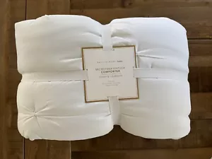 Pottery Barn Teen Piumone Pintuck in Microfibra, Bianco, Twin/Twin XL - Foto 1 di 17