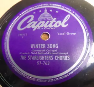 78RPM Capitol Starlighters Chorus - Drink a Highball / Red Blue / Winter Song EX - Picture 1 of 4