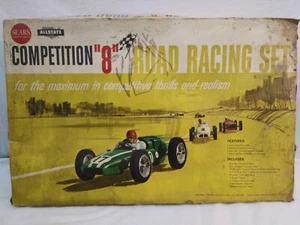 SEARS ROEBUCK. ALLSTATE VINTAGE 1960'S COMPETITION "8" SLOT ROAD RACING SET - Picture 1 of 12
