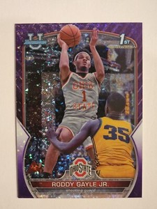 2022-23 Bowman U Chrome Purple Mini Diamond Roddy Gayle Jr. /399 Ohio St #8
