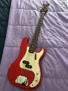 Precision Bass Guitar Di liuteria Candy Apple Red Donald Dunn Style Fender - Picture 1 of 10
