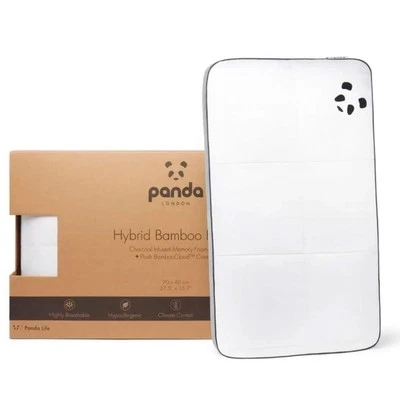 Panda Hybrid Memory Foam Bamboo Pillow Cloud Luxury Soft Hypoallergenic Cushion - Image 1 of 4