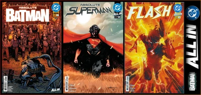 ABSOLUTE BATMAN ANNUAL #1-A FLASH #1-A SUPERMAN #1-A  1ST PRINT LOT ALL-IN DC NM - Image 1 of 4
