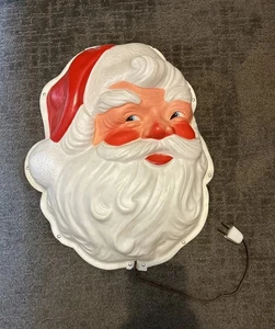 Vintage 50er Jahre Weihnachtsmann Gesicht Blasform 16x13" - funktioniert nicht - Bild 1 von 6
