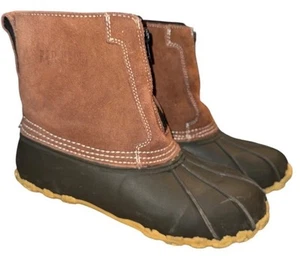 Red Head Womens Size 8 Brown Leather Rubber Zip Thinsulate Hunting Duck Boots - Picture 1 of 11