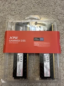 ADATA XPG Gammix D35 32GB (2 x 16GB) DDR4 3200 MHz CL16 UDIMM non-ECC Black RAM - Photo 1/5