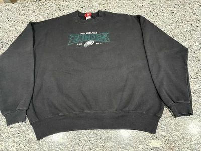 Sudadera Pullover Vintage Philadelphia Eagles Para Hombre XL Negra NFL Foto 1 de 4