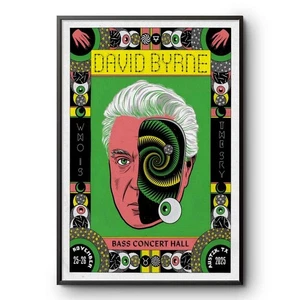 David Byrne – Austin, TX November 25–26, 2025 Concert Poster, Live Music Tour - Picture 1 of 6