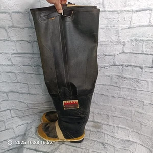 Servus Vintage Feuerwehrmann Feuerwehrmann 3/4 Hüftstiefel Watstiefel Weidestiefel Größe 8 - Bild 1 von 15