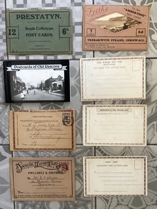 KLEINE SAMMLUNG ALTER WALISISCHER, CORNISH & CHESHIRE TOWN TOURISTEN POSTKARTENSETS - Bild 1 von 12