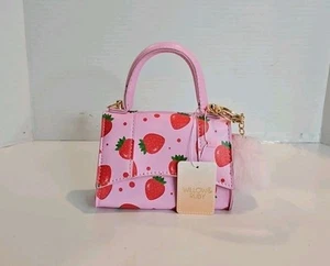 Willow & Ruby Women's, Girls Strawberry, Pink Mini Purse Crossbody - Picture 1 of 9