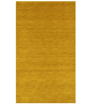 Marigold Solid Hand-Loomed 3X5 Gabbeh Wool Rug Oriental Home Decor Carpet - Image 1 of 4