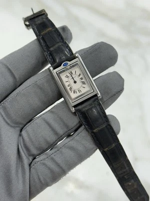 Cartier Tank Basculante Small 25 x 22mm Quartz Steel W1011158 Selling As-Is - Image 1 of 4