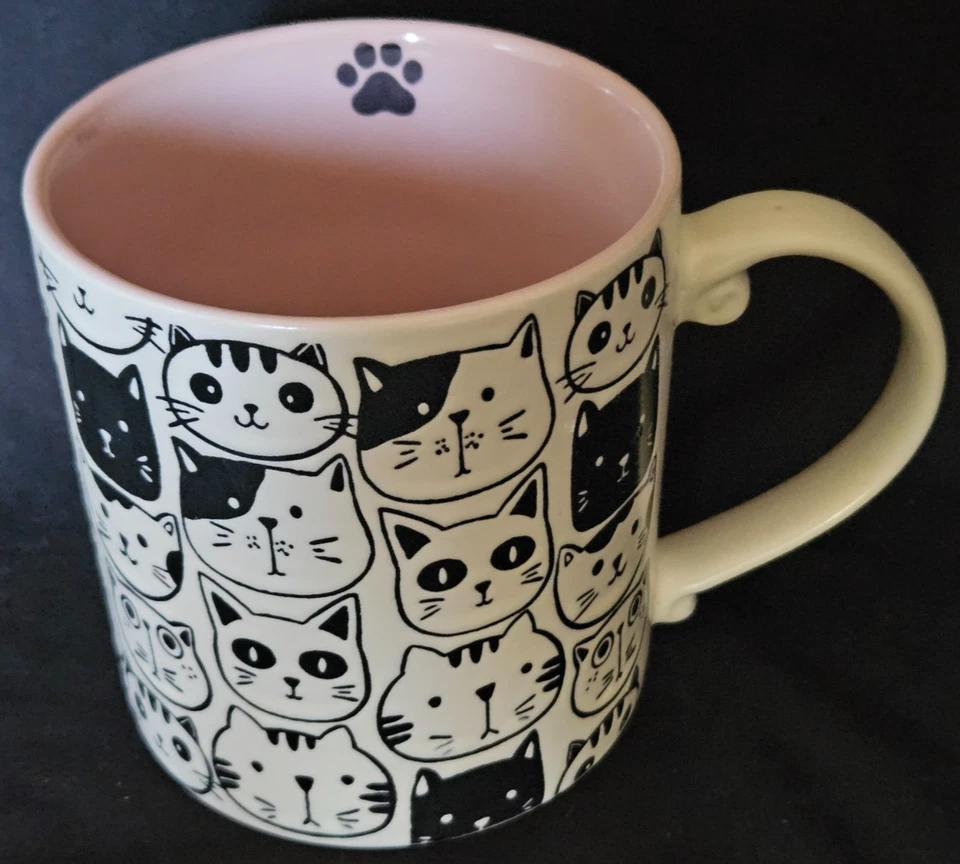 Taza de café Happy Funny Cats Spectrum Designz Lg taza de té gatitos cerámica 18 oz. Foto 1 de 4