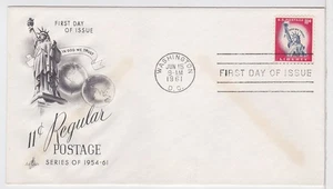 TurtlesTradingPost- Statue of Liberty 11c FDC- 1961 #1044A Artcraft Cachet - Picture 1 of 1