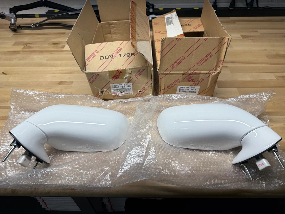 🔥Par de espejos retrovisores de puerta Toyota Supra MK4 1993-1998 DESCONTINUADO ¡RARO! Super White 040 Foto 1 de 4