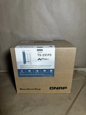 BRAND NEW QNAP TS-231P3-4G 2-Bay Home & Office NAS with one 2.5GbE Port FreeShip - Image 1 of 4