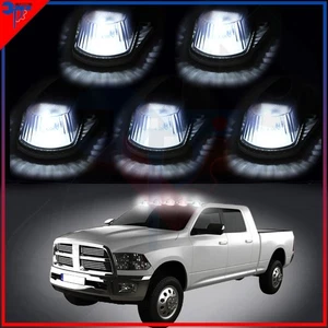 5x Smoke Top Cab Marker Light Lens+White Led Bulbs For 1980-1997 Ford F-250 - Picture 1 of 8