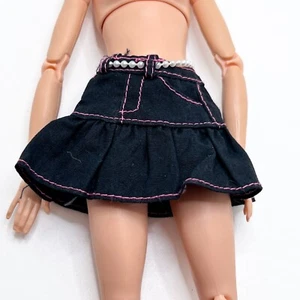 Moda Falda Fiebre H9655 Muñeca Barbie Negro Rosa Perla Cinturón - Imagen 1 de 3