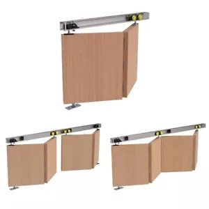 Folding Door Track Bifold Door System Set -1200-3000 mm - 40/25 kg per Door - Picture 1 of 12