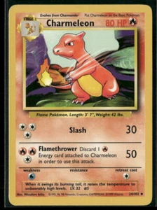 Pokémon Base Set #024/102 Charmeleon Uncommon, Lightly played - Picture 1 of 2