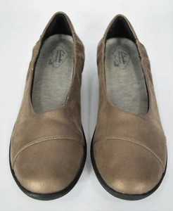 Clarks Cloudsteppers Damengröße 10 bronzefarbene flache Slipper - Bild 1 von 12