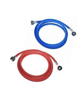 WASHING MACHINE FILL HOSES EXTRA LONG HOT & COLD 2.5m