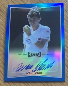 2016 Leaf Metal Tennis Base Blue Auto Ivan Lendl #03/25