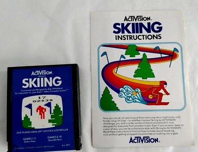 Vintage 1980 Activision Skiing Game for Atari 2600 With Instructions #17245 - Image 1 of 4