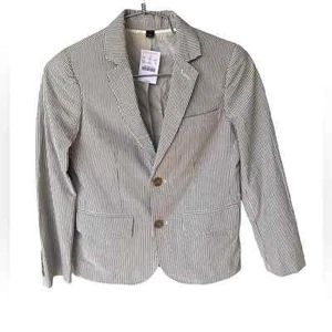 J.Crew Crewcuts Ludlow Seersucker Sports Coat Boys 10 NWT - Picture 1 of 6