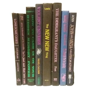 8 Dark Hardcover Books with Colorful Titles for Display Bookshelf Decorations - Foto 1 di 7