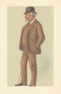 VANITY FAIR SPY CARTOON William Stirling-Crawfurd 'Gang forward' Scotland 1879 - Picture 1 of 2