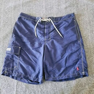 POLO Ralph Lauren Board Shorts Mens L Navy Lined Cargo Swim Trunks Swimwear - Picture 1 of 10