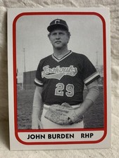 1981 Chattanooga Lookouts Minor League TCMA #2 John Burden M3